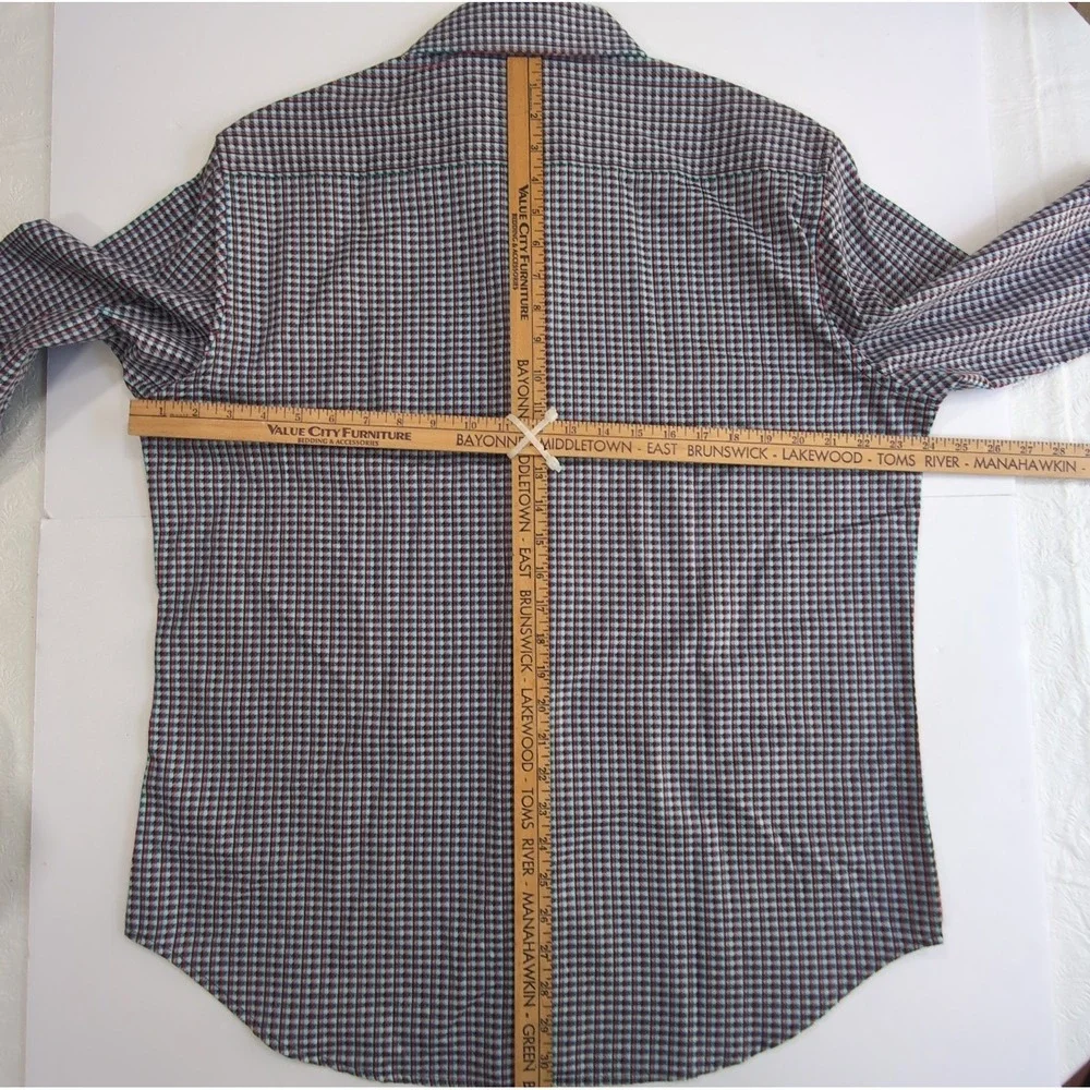 Robert Graham Long Sleeve Flip Cuff Shirt Mens L Classic Fit Check Floral